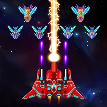 Galaxy Attack: Alien Shooting v74.4 MOD: бесплатные покупки/меню
